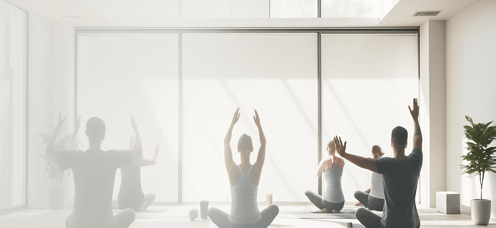 People doing yoga